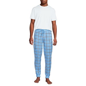 Lands' End Men's Knit Jersey Pajama Sleep Set - 1 of 3