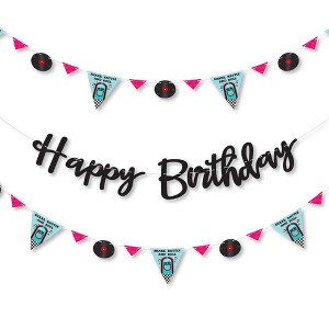 Big Dot of Happiness 50's Sock Hop - 1950s Rock N Roll Birthday Party Letter Banner Decoration - 36 Banner Cutouts and Happy Birthday Banner Letters - 1 of 4