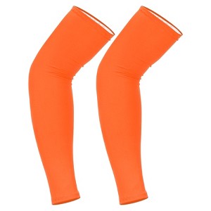 Unique Bargains Nylon Breathable Sun Protection Compression Arm Sleeves 1 Pair - 1 of 4