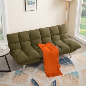 Racxily Multifuctional Sofa Bed, Foldable 2-Seater Sofa, Corduroy Fabric, Suitable for Living Rooms & Apartments - 1 of 4