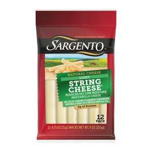 Sargento Reduced Fat Light Natural Mozzarella String Cheese - 9oz/12ct - 1 of 4