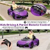 12V Ride On Car for Kids, Battery Powered Sports Car Toy for Boys & Girls, with USB, Music, Remote Control, Headlight - 3 of 4