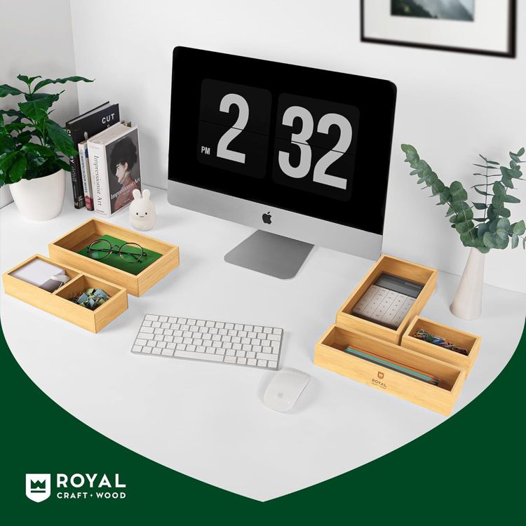Royal Craft Wood Universal Bamboo Storage Box Set, 3 of 9