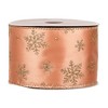 Northlight Gold Snowflakes Christmas Wired Craft Ribbon 2.5" x 10 Yards - 3 of 4