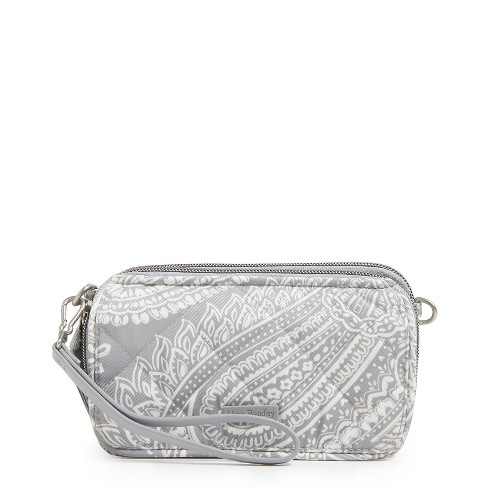 Vera Bradley Women's Performance Twill Rfid All In One Crossbody Bag Cloud  Gray Paisley : Target