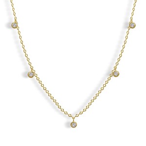 EVRY JEWELS WATERPROOF Gold or Silver Plated Symphony Necklace - 1 of 3