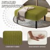 Kumasinova Small Ottoman Footstool with Legs,Corduroy Ottoman Foot Stool with Soft Padded seat,Square Footstool for Living Room,Bedroom - 4 of 4