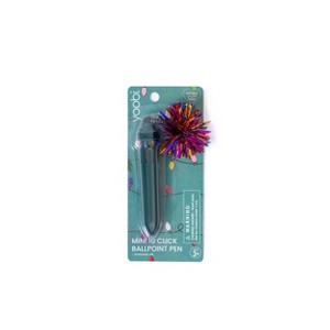 Yoobi Holiday Mini Ballpoint Pen Rainbow Tinsel 10-Ink Click with Pom Pom Charm 0.7mm Stocking Stuffer - 1 of 4