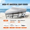 VEVOR Boat Cover, 20'-22' Trailerable Waterproof Boat Cover, 600D Marine Grade PU Oxford, with Motor Cover and Buckle Straps, Grey - 3 of 4
