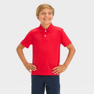 Boys' Short Sleeve Performance Uniform Polo Shirt - Cat & Jack™ - 1 of 3