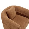 GlasFlength Accent Chairs Swivel Accent Chair Chenille Barrel Armchair with Ottoman Set Modern Side Chair for Room, Yellow, 27"*24.6"*24.8" - 4 of 4