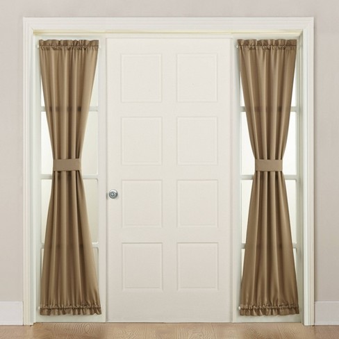 Seymour Energy Efficient Front Door Sidelight Curtain Panel Taupe