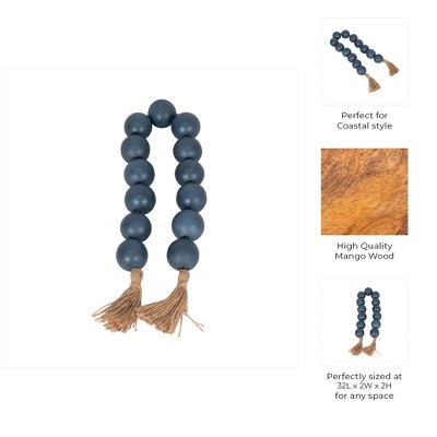 Sagebrook Home Wooden Beads Garland - Thumbnail 4