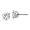 Chisel Stainless Steel Polished 8mm Round Cubic Zirconia Stud Earrings - 2 of 4