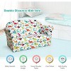 Costzon Kids Couch, Double Seat Sofa with Dinosaur Pattern, Comfy Backrest & Armrests, Soft Toddler Chair for Bedroom, Gift for Boys & Girls - 4 of 4