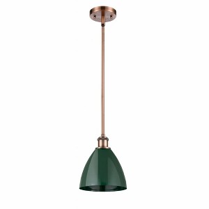 Plymouth Dome - 1 Light Stem Hung Pendant In Industrial Style-9.25 Inches Tall and 7.5 Inches Wide - 1 of 1