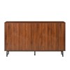 YOOCOZZ Mid-Century Modern Sideboard Buffet Cabinet, Geometric Carved Metal Legs - Walnut - 4 of 4