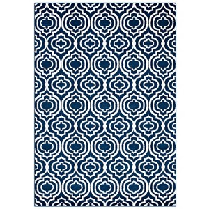 Modway Frame Transitional Moroccan Trellis 8x10 Area Rug – Vintage-Inspired Indoor Rug with Low Pile, Soft Polypropylene in Geometric Pattern - 1 of 4