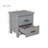 FONTOI Country Style Nightstand with 3 Drawers, Side Table with Storage Cabinet for Bedroom, Gray, 15.7"*21.3"*19.1" - 3 of 4