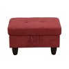 AndMakers 28.5 in. W Flannel Polyester Blend Rectangle Ottoman with Storage - 2 of 4