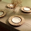 ChicFurnit Dining Plates Wood Plate Decorative Dinner Plate Dinnerware Wood Tableware for Home Kitchen and Party Use, White, 13"*13"*1" - 2 of 4