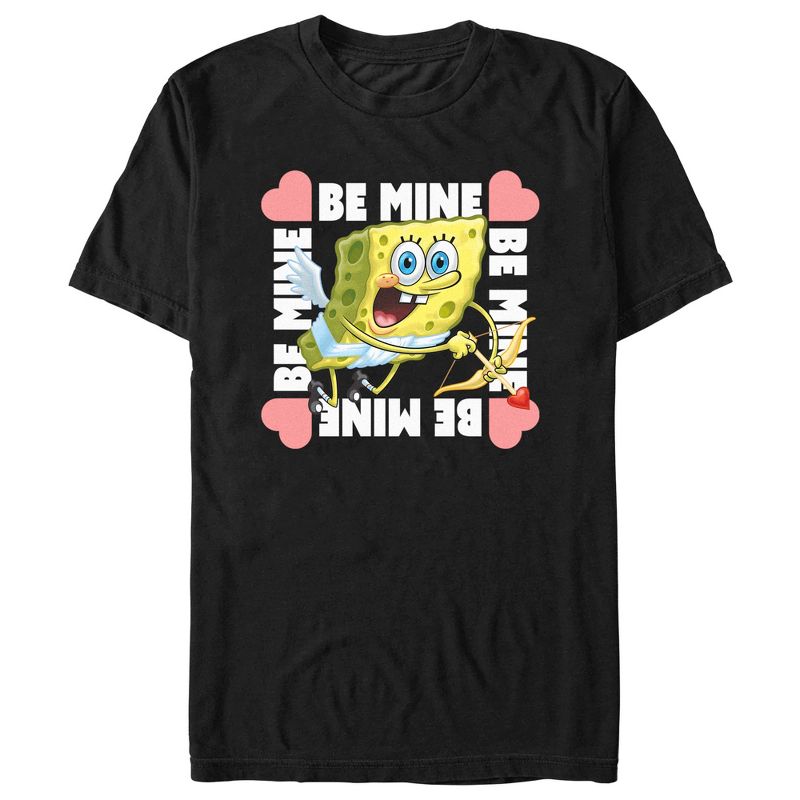 Men's SpongeBob SquarePants Cupid Be Mine T-Shirt, 1 of 6