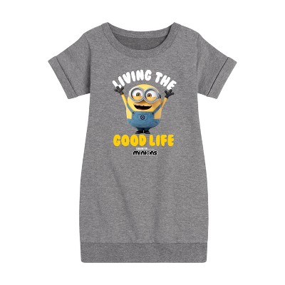 - Despicable Me Minions - Living The Good Life Graphic Short Sleeve Fleece Dress