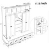 APRILSOUL 78.7' Hall Tree with Bench and 5 Storage Cubbies, Modern Entryway Storage Organizer Cabinet - 4 of 4