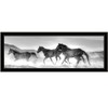 HomeRoots Horses Rolling By Black Framed Print Wall Art - 4 of 4