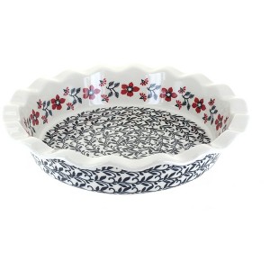 Blue Rose Polish Pottery Z159 Manufaktura Pie Plate - 1 of 2