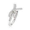 Ross-Simons 0.35 ct. t.w. Diamond Bow Ring in Sterling Silver - 3 of 4