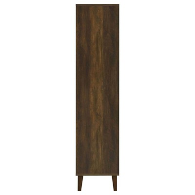 Elouise Tall Brown Wood Office Cabinet with Adjustable Shelving