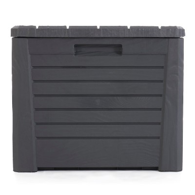 Toomax Florida Gray UV Resistant Lockable Deck Storage Box Bench, 145 Gal