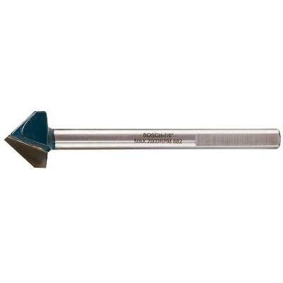 Bosch 7/8 in. X 4 in. L Carbide Tipped Glass and Tile Bit 3-Flat Shank 1 pc