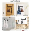 Door hooks, door towel rack, with 12 hooks for hanging clothes, coats, towels, and hats, 1 piece, black. - 3 of 4