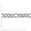 Black Bow Jewelry Men's 13.5mm, Sterling Silver, Solid Figaro Chain Bracelet - 4 of 4