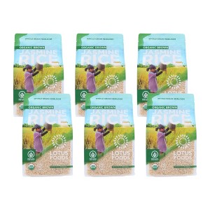Lotus Foods Organic Brown Jasmine Rice - Case of 6/30 oz - 1 of 4