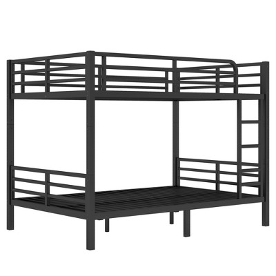 VYNXARIA Gray Metal Full XL and Full XL Size Bunk Beds for Teens and Adults, Space - Saving Design