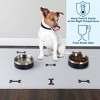 Set of 2 Dog Bowls 32oz Insulated Double Wall Food Water Bowls Dogs Cats - 3 of 4