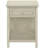 NicBex Rustic Style Nightstand with 1 Drawer and X-Braced Shelf Bedside Table End Table for Living Room, Bedroom, White - 2 of 4