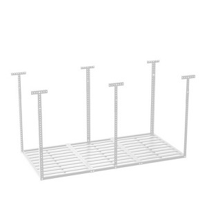 Karl Home 48 in. D x 48 in. W Black in Adjustable Height Overhead Ceiling Mount Garage Storage Rack with Free Hooks - 1 of 2