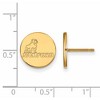 Black Bow Jewelry 10k Yellow Gold Samford Bulldogs NCAA Post Earrings - 2 of 3