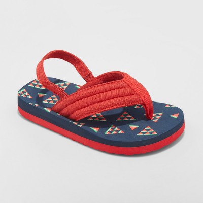 boys red flip flops