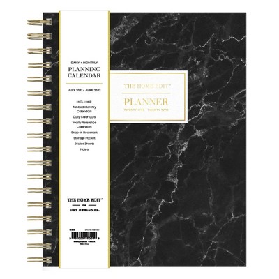 2021-22 Academic Planner 8" x 10" Flexible Cover Daily/Monthly Wirebound Modern Marble - The Home Edit