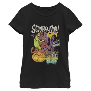 Girls Scooby Doo Ruh Roh Halloween Night T Shirt - 1 of 4