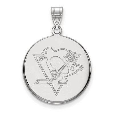 Black Bow Jewelry 10k White Gold Pittsburgh Penguins NHL Large Pendant