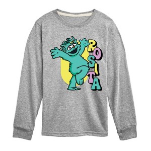Boys' - Sesame Street - Rosita Hands Up Long Sleeve Graphic T-Shirt - 1 of 3