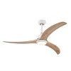 YOOCOZZ Indoor Solid Wood Ceiling Fan with Light, Quiet Reversible Motor and Remote Control - 3 of 4
