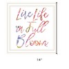 HomeRoots Live Life in Full Bloom White Framed Print Wall Art - 3 of 3