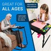 Adjustable TV Tray Table  TV Dinner Tray on Bed  Sofa, Comfortable Folding Table with 6 Height and 3 Tilt Angle Adjustments, End Table - 3 of 4